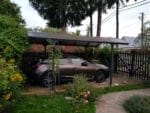 ARCADIA 1, Carport din aluminiu, gri antracit, acoperis curb cu policarbonat Anti-UV, 485x302x250 cm, CAR3048ALRP - imagine 4