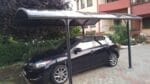 ARCADIA 1, Carport din aluminiu, gri antracit, acoperis curb cu policarbonat Anti-UV, 485x302x250 cm, CAR3048ALRP - imagine 7