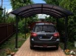 ARCADIA 1, Carport din aluminiu, gri antracit, acoperis curb cu policarbonat Anti-UV, 485x302x250 cm, CAR3048ALRP - imagine 16
