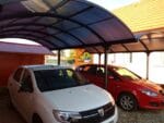 ARCADIA 2, Carport dublu cu structura din aluminiu si acoperiș curbat din policarbonat anti-UV, 485x600x250cm - CAR6048ALRP - imagine 8