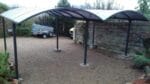 ARCADIA 2, Carport dublu cu structura din aluminiu si acoperiș curbat din policarbonat anti-UV, 485x600x250cm - CAR6048ALRP - imagine 6