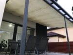 Perdea de umbrire din poliester, de culoare crem, pentru acoperis/pergole de terasa din aluminiu si policarbonat - imagine 4