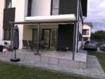 Perdea de umbrire din poliester, de culoare crem, pentru acoperis/pergole de terasa din aluminiu si policarbonat - imagine 3