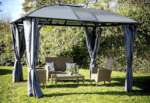 GLORIETTE, Pavilion-Foisor de gradina, Aluminiu /gri antracit, Perdea/poliester tratat, 360x300x280 cm, 10 m², GL3630AL - imagine 6