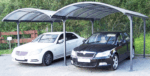 ARCADIA 2, Carport dublu cu structura din aluminiu si acoperiș curbat din policarbonat anti-UV, 485x600x250cm - CAR6048ALRP - imagine 3