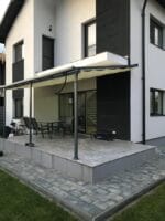 Perdea de umbrire din poliester, de culoare crem, pentru acoperis/pergole de terasa din aluminiu si policarbonat - imagine 2