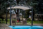 PETALE, Pergola curbata din aluminiu, gri antracit, copertina retractabila din poliester, diverse culori,  360x340x260 cm, 11 m² - imagine 10