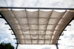 PETALE, Pergola curbata din aluminiu, gri antracit, copertina retractabila din poliester, diverse culori,  360x340x260 cm, 11 m² - imagine 9