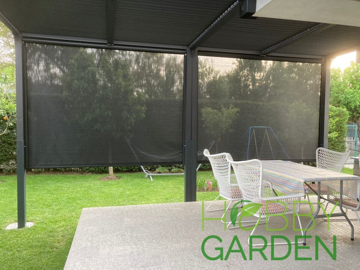 PERDEA DIN PVC tesuta, culoare gri, compatibila cu pergolele bioclimatice PER2430BI si PER3630BI, pentru latura de 300cm, dimensiuni 288cm x 220cm. Ref#PERBIR30 - imagine 8