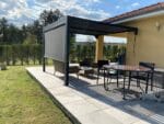PERDEA DIN PVC tesuta, culoare gri, compatibila cu pergolele bioclimatice PER2430BI si PER3630BI, pentru latura de 300cm, dimensiuni 288cm x 220cm. Ref#PERBIR30 - imagine 2