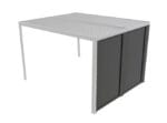 Paravan cu lamele mobile din aluminiu pentru latura de 3m, compatibil cu pergolele bioclimatice PER2430BI si PER3630BI - imagine 2