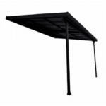 SELENE - Pergola pentru terasa din aluminiu vopsit electrostatic, gri antracit, cu acoperis din policarbonat tratat anti-UV, detasabil manual prin culisare  (400x301x284cm) - imagine 10