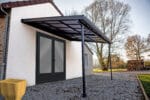 SELENE - Pergola pentru terasa din aluminiu vopsit electrostatic, gri antracit, cu acoperis din policarbonat tratat anti-UV, detasabil manual prin culisare  (400x301x284cm) - imagine 5
