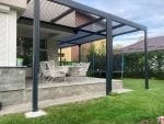 Pergola Bioclimatica SAGRADA, cu lamele orientabile, Aluminiu, Gri antracit, format in " L ", suprafata 33 m². - imagine 13
