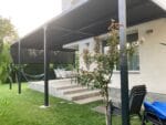 Pergola Bioclimatica SAGRADA, cu lamele orientabile, Aluminiu, Gri antracit, format in " L ", suprafata 33 m². - imagine 11