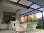 Pergola Bioclimatica SAGRADA, cu lamele orientabile, Aluminiu, Gri antracit, format in " L ", suprafata 33 m². - imagine 12