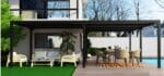 Pergola Bioclimatica SAGRADA, cu lamele orientabile, Aluminiu, Gri antracit, format in " L ", suprafata 33 m². - imagine 3