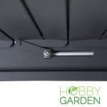 Pergola Bioclimatica Premium - ARTEMIS, Aluminiu, Gri antracit, actionare electrica cu telecomanda, iluminare cu LED (RGBW),  400x300x250cm, 12m² - imagine 17