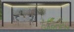 Pergola Bioclimatica Premium - APOLLO, Aluminiu, Gri antracit, actionare electrica cu telecomanda, iluminare cu LED (RGBW),  600x300x250 cm, 18 m² - imagine 6