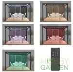 Pergola Bioclimatica Premium - ARTEMIS, Aluminiu, Gri antracit, actionare electrica cu telecomanda, iluminare cu LED (RGBW),  400x300x250cm, 12m² - imagine 2